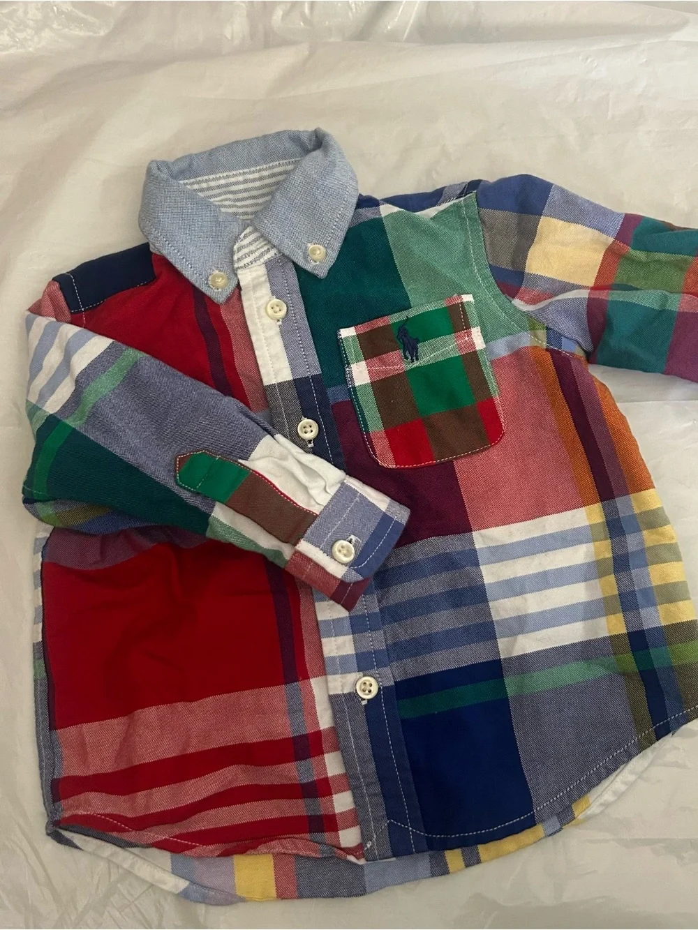Ralph Lauren  baby button up shirt Long sleeve size 9m
